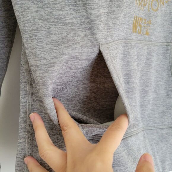 Nike Therma Fit Giants World Series Champions Heather Gray Hoodie Sweatshirt Med - Picture 6 of 16